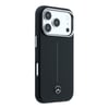 Apple iPhone 17 Pro Max Kılıf Mercedes Benz Orjinal Lisanslı M-safe Şarj Özellikli Metal Yıldız Logolu Çizgili Deri Kapak