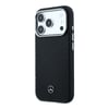 Apple iPhone 17 Pro Max Kılıf Mercedes Benz Orjinal Lisanslı M-safe Şarj Özellikli 3D Metal Logolu Wrap Wood Deri Kapak
