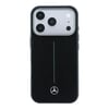 Apple iPhone 17 Pro Max Kılıf Mercedes Benz Orjinal Lisanslı M-safe Şarj Özellikli Metal Yıldız Logolu Çizgili Deri Kapak