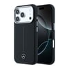 Apple iPhone 17 Pro Max Kılıf Mercedes Benz Orjinal Lisanslı M-safe Şarj Özellikli Metal Yıldız Logolu Çizgili Deri Kapak