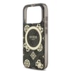 Apple iPhone 18 Pro Kılıf Guess Orjinal Lisanslı M-safe Şarj Özellikli IML Peony ve 4G Desenli Klasik Logolu Kapak