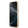 Apple iPhone 18 Pro Kılıf Guess Orjinal Lisanslı M-safe Şarj Özellikli Üçgen Logolu Simli Leopar Desenli Kapak