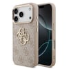 Apple iPhone 18 Pro Kılıf Guess Orjinal Lisanslı Gold Metal Kamera Çerçeveli 4G Desenli Metal Büyük 4G ve Yazı Logolu Kapak