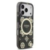 Apple iPhone 18 Pro Kılıf Guess Orjinal Lisanslı M-safe Şarj Özellikli IML Peony ve 4G Desenli Klasik Logolu Kapak