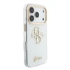 Apple iPhone 18 Pro Kılıf Guess Orjinal Lisanslı Yazı ve 4G Büyük Metal Logolu Silikon Kapak