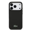 Apple iPhone 18 Pro Kılıf Lacoste Orjinal Lisanslı M-safe Şarj Özellikli PU Pike Desenli Metal Logolu Kapak