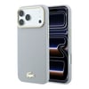 Apple iPhone 18 Pro Kılıf Lacoste Orjinal Lisanslı M-Safe Şarj Özellikli PVC Yarı Pike Desenli Arka Yüzey İkonik Timsah Dokuma Logolu Kapak