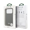 Apple iPhone 18 Pro Kılıf Lacoste Orjinal Lisanslı M-safe Şarj Özellikli PU Pike Desenli Metal Logolu Kapak