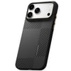 Apple iPhone 18 Pro Kılıf M-safe Şarj Özellikli 600D Metal Kamera Çerçeveli Raptic Aramid Karbon Fiber Geotik Serisi Kapak