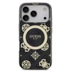 Apple iPhone 18 Pro Max Kılıf Guess Orjinal Lisanslı M-safe Şarj Özellikli IML Peony ve 4G Desenli Klasik Logolu Kapak