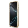 Apple iPhone 18 Pro Max Kılıf Guess Orjinal Lisanslı M-safe Şarj Özellikli Üçgen Logolu Simli Leopar Desenli Kapak