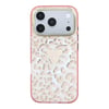 Apple iPhone 18 Pro Max Kılıf Guess Orjinal Lisanslı M-safe Şarj Özellikli Üçgen Logolu Simli Leopar Desenli Kapak
