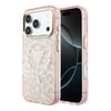 Apple iPhone 18 Pro Max Kılıf Guess Orjinal Lisanslı M-safe Şarj Özellikli Üçgen Logolu Simli Leopar Desenli Kapak