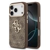 Apple iPhone 18 Pro Max Kılıf Guess Orjinal Lisanslı Gold Metal Kamera Çerçeveli 4G Desenli Metal Büyük 4G ve Yazı Logolu Kapak