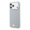 Apple iPhone 18 Pro Max Kılıf Lacoste Orjinal Lisanslı M-Safe Şarj Özellikli PVC Yarı Pike Desenli Arka Yüzey İkonik Timsah Dokuma Logolu Kapak