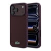Apple iPhone 18 Pro Max Kılıf Lacoste Orjinal Lisanslı M-safe Şarj Özellikli PU Pike Desenli Metal Logolu Kapak