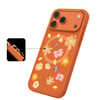 Apple iPhone 18 Pro Max Kılıf M-safe Şarj Özellikli Çiçek Tasarımlı Mutural Flower Serisi Kapak