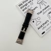 Apple Watch 42mm Zore KRD-114 Metal Başlıklı Suni Deri Kordon