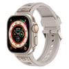 Apple Watch 42mm Zore KRD-117 Hava Alabilen Delikli Metal Süslemeli Desenli Silikon Kordon