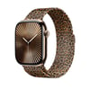 Apple Watch 44mm Zore KRD-01 Leopar Desenli Metal Kordon
