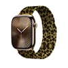 Apple Watch 44mm Zore KRD-01 Leopar Desenli Metal Kordon