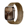 Apple Watch 44mm Zore KRD-01 Leopar Desenli Metal Kordon