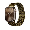 Apple Watch 44mm Zore KRD-01 Leopar Desenli Metal Kordon