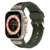 Apple Watch 44mm Zore KRD-117 Hava Alabilen Delikli Metal Süslemeli Desenli Silikon Kordon