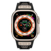 Apple Watch 44mm Zore KRD-117 Hava Alabilen Delikli Metal Süslemeli Desenli Silikon Kordon