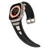 Apple Watch 7 45mm Zore KRD-117 Hava Alabilen Delikli Metal Süslemeli Desenli Silikon Kordon