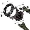 Apple Watch Ultra 49mm Mohseven iWatch Punk Fortress Serisi Kasa Koruyuculu Silikon Kordon