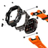 Apple Watch Ultra 49mm Mohseven iWatch Punk Fortress Serisi Kasa Koruyuculu Silikon Kordon