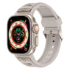 Apple Watch Ultra 49mm Zore KRD-117 Hava Alabilen Delikli Metal Süslemeli Desenli Silikon Kordon