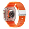 Apple Watch Ultra 49mm Zore KRD-145 Metal Tokalı Silikon Kordon
