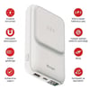 Atongm A-PW-1000-2 1000mAh Dijital Ekran Göstergeli QC 3.0 20W PD 15W Kablosuz Şarj Destekli Kendinden Type-c Ve Lightning Kablolu Powerbank