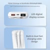 Atongm A-PW-1000-2 1000mAh Dijital Ekran Göstergeli QC 3.0 20W PD 15W Kablosuz Şarj Destekli Kendinden Type-c Ve Lightning Kablolu Powerbank
