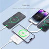 Atongm A-PW-1000-2 1000mAh Dijital Ekran Göstergeli QC 3.0 20W PD 15W Kablosuz Şarj Destekli Kendinden Type-c Ve Lightning Kablolu Powerbank