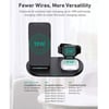 ŞARJ CİHAZI Aukey Lc-A3 3in1 Wireless Charging Siyah Sarj Standı