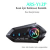 Auris ARS-Y12P Su Geçirmez Walkie Talkie Özellikli Kask İçin Kablosuz Kulaklık (Intercom)