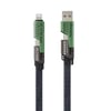 Azeada 65w Çoklu USB Type-C ve Lightning Örgülü Şarj Ve Data Kablosu - 1.5 Metre 65 W