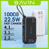 Bavin PC032 10.000mAh 2in1 Adaptör ve Powerbank Bir Arada 22.5W QC3.0 Hızlı Şarj Seti