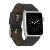 Bouletta Apple Watch Uyumlu Deri Kordon 42-44-45mm Delikli Siyah