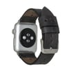 Bouletta Apple Watch Uyumlu Deri Kordon 42-44-45mm Delikli Siyah