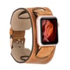 Bouletta Apple Watch Uyumlu Deri Kordon 42-44-45mm Cuff G19 Taba