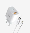 C214 Safe 30W Type-C Lightning Kablolu Hızlı Şarj Aleti