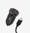 C485 Çevre Dostu Dual PD 20W Lightning Kablolu Araç Şarj Aleti