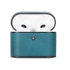 Casquet Apple AirPods 3.nesil Uyumlu Deri Kılıf AA32 Mavi