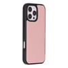 Cüzdan Taşıma Derdi Olmadan – iPhone 16 Pro Max Uyumlu Hakiki Deri El Yapımı Kart Yuvalı Kılıf (Toz Pembe)