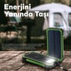 POWERBANK / TAŞINABİLİR ŞARJ CİHAZI   Deji DJ-OL02 Güneş Enerjisi İle Şarj Olabilen Led  Fenerli 10.000 mAh Tank Kasa Powerbank
