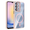 Galaxy A16 Kılıf Standlı ve Kamera Lens Hediyeli M-Safe Şarj Özellikli Zore Etro Kapak